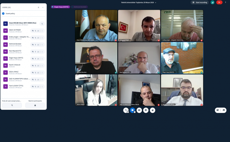 Teknik Üniversiteler Güç Birliği: Bilgi İşlem Daire Başkanları Dijital Gelecek İçin Buluştu