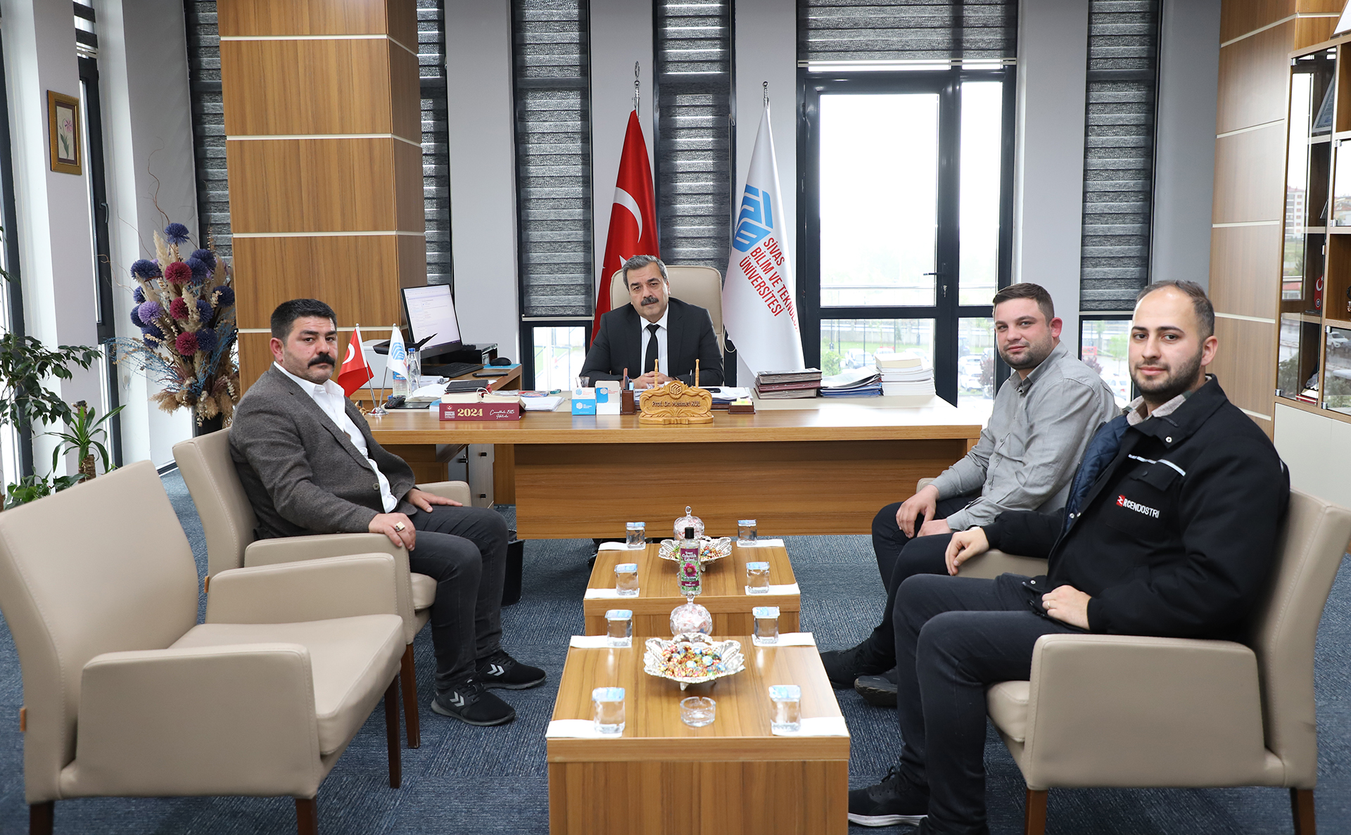 Erciyas Holding-RC Endüstri Ulaşım Araçları AŞ. Sivas Fabrika Yöneticileriden SBTÜ'ye Ziyaret